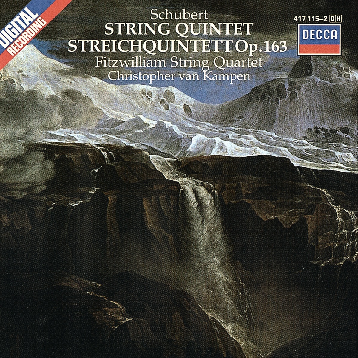 Schubert: String Quintet by Christopher van Kampen & Fitzwilliam String Quartet album cover