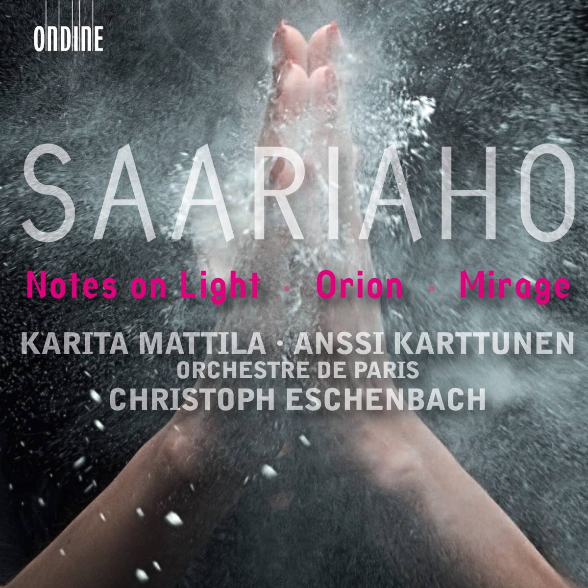 Saaiaho: Notes On Light, Orion, Mirage by Anssi Karttunen, Christoph Eschenbach, Orchestre De Paris & Karita Mattila album cover