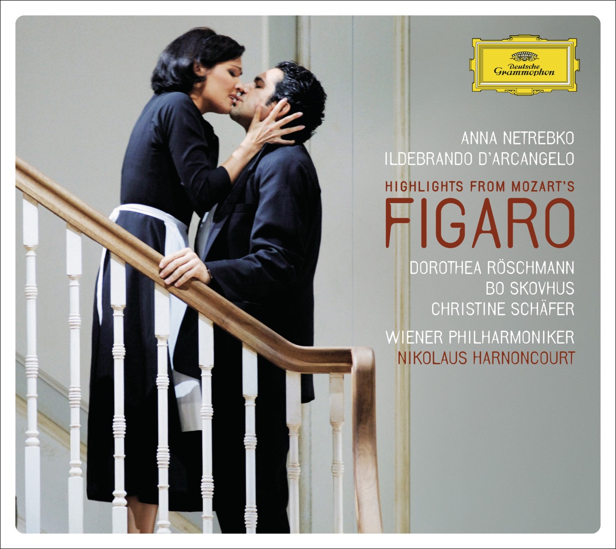 Mozart: Le nozze di Figaro, K. 492 (Highlights) by Anna Netrebko, Ildebrando d'Arcangelo, Nikolaus Harnoncourt & Vienna Philharmonic album cover