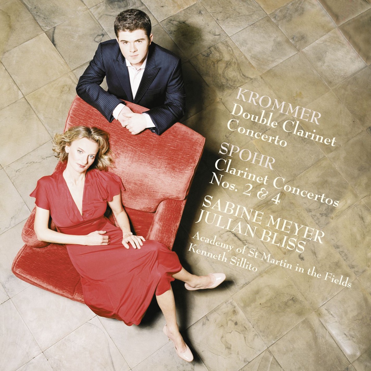 Krommer Double Clarinet Concerto, Spohr Concertos Nos.2 & 4 by Academy of St Martin in the Fields, Julian Bliss & Sabine Meyer album cover