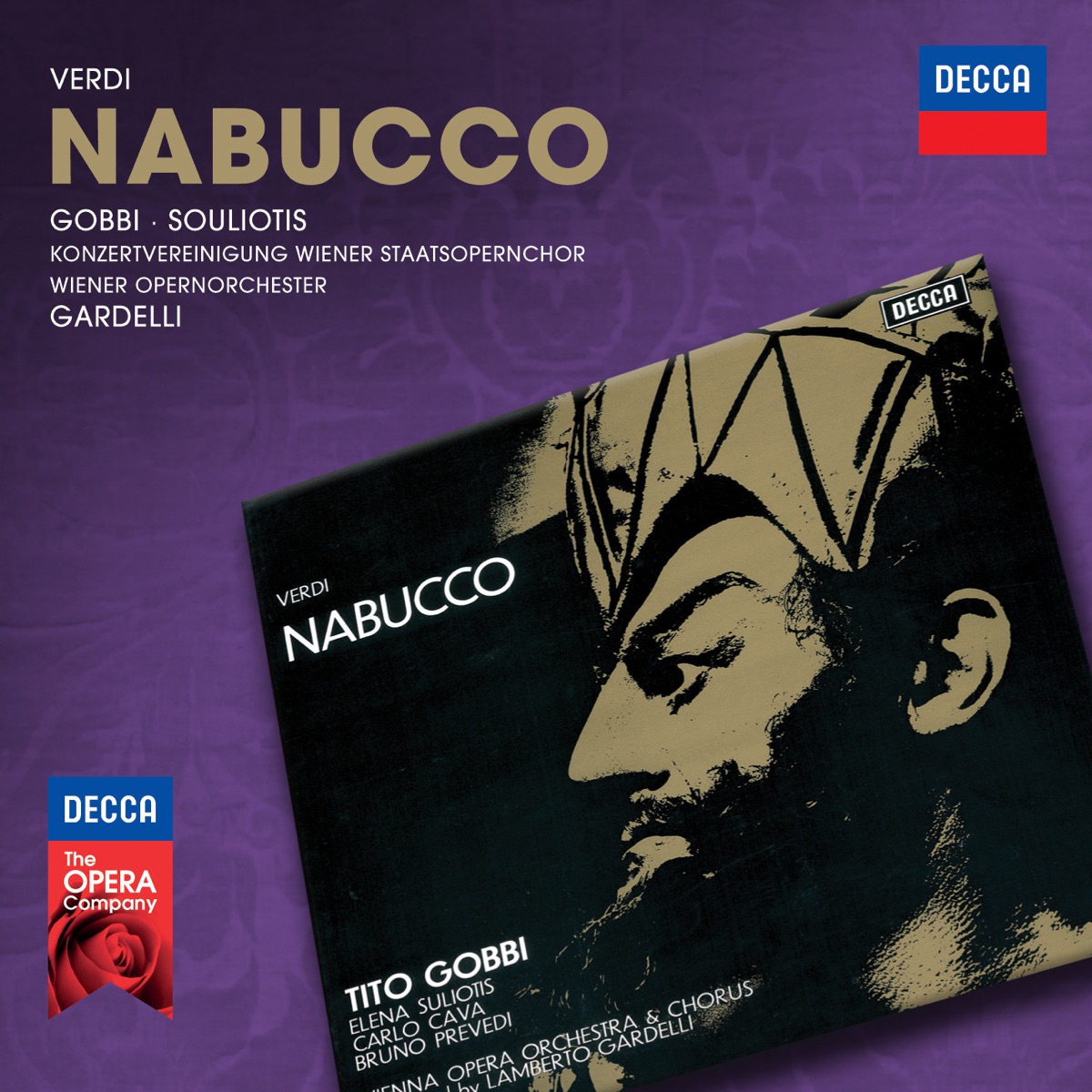 Verdi: Nabucco by Elena Suliotis, Bruno Prevedi, Tito Gobbi, Chor der Wiener Staatsoper, Orchestra of the Vienna State Opera & Lamberto Gardelli album cover