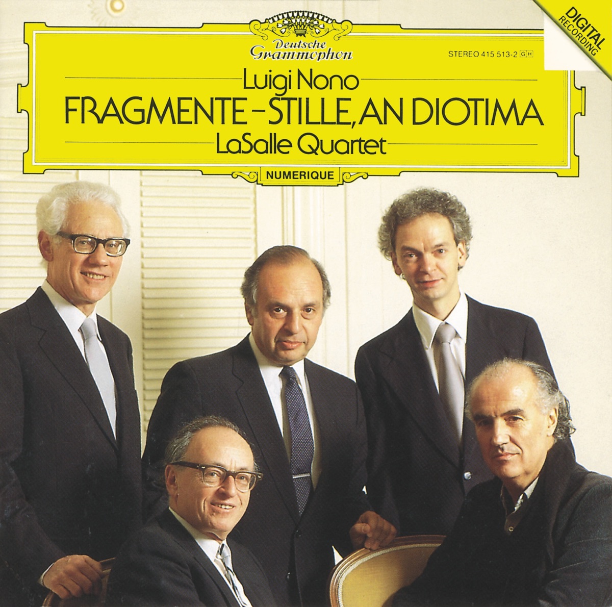 Nono: Fragmente - Stille, An Diotima for String Quartet by LaSalle Quartet album cover