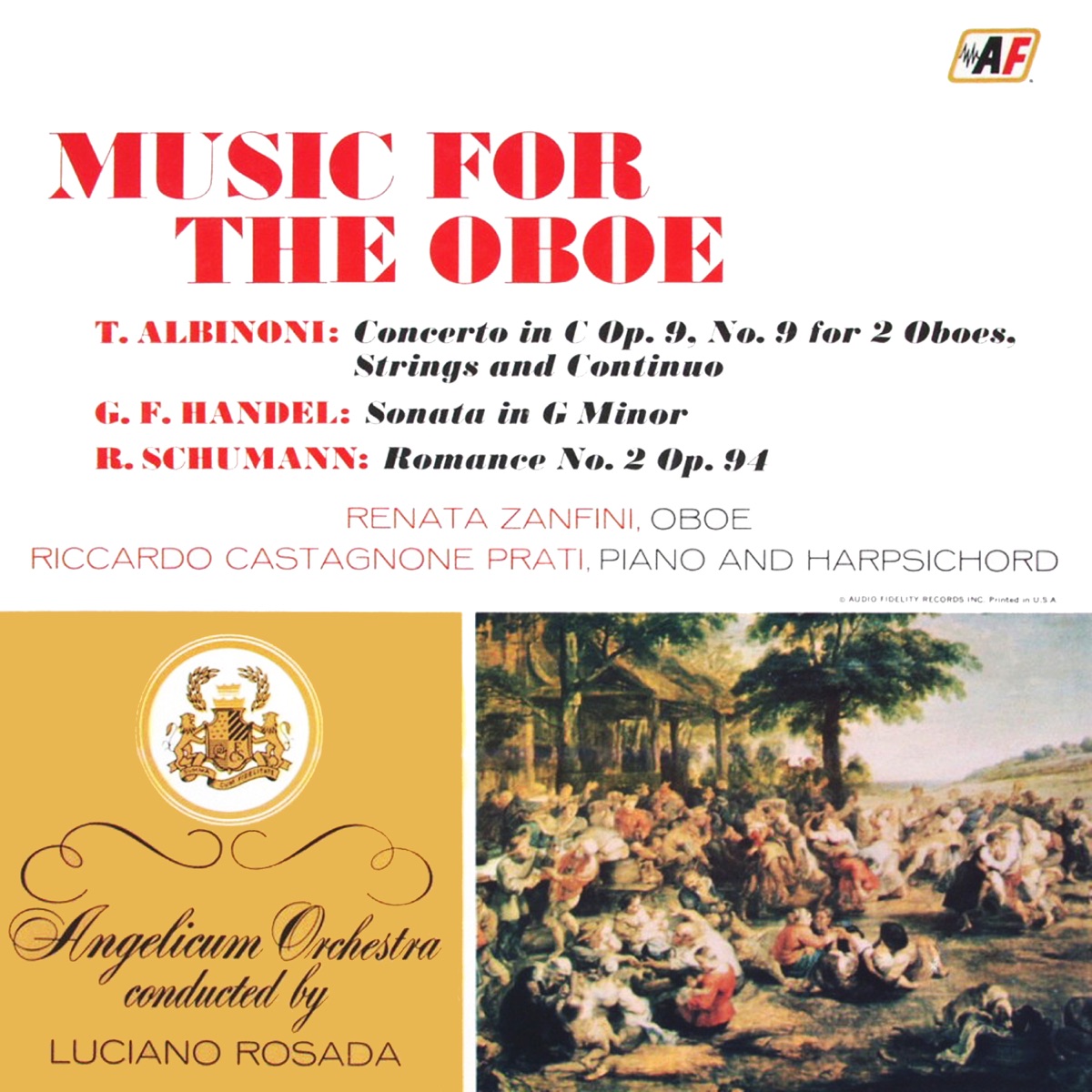Music For The Oboe by Angelicum Orchestra & Luciano Rosada album cover