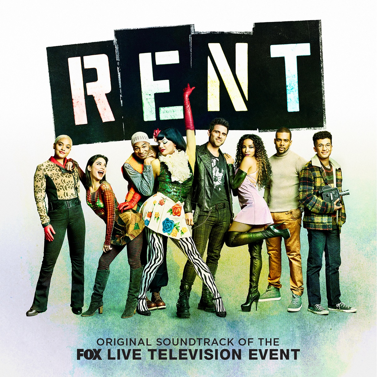 Rent (Original Soundtrack of the 2019 Fox Live Television Event) by Jonathan Larson, Jordan Fisher, Brennin Hunt, Tinashe & Vanessa Hudgens album cover