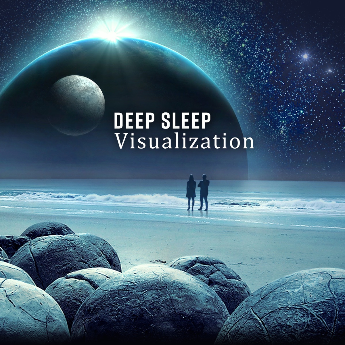 Deep Sleep Visualization: Sounds to Help You Fall Asleep & Dream Beautifully (Nature Music for Bedtime, Nap Time, Relaxation & Meditation) by Trouble Sleeping Music Universe, Sleep & Dream Music Academy & Relaxation Meditation Songs Divine album cover
