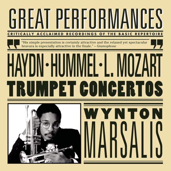 Haydn, Hummel, L. Mozart: Trumpet Concertos by Wynton Marsalis, National Philharmonic Orchestra & Raymond Leppard album cover