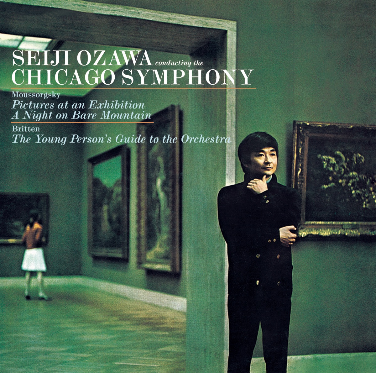 Mussorgsky: Pictures at an Exhibition & Britten: Young Person's Guide to the Orchestra by Seiji Ozawa & Chicago Symphony Orchestra album cover