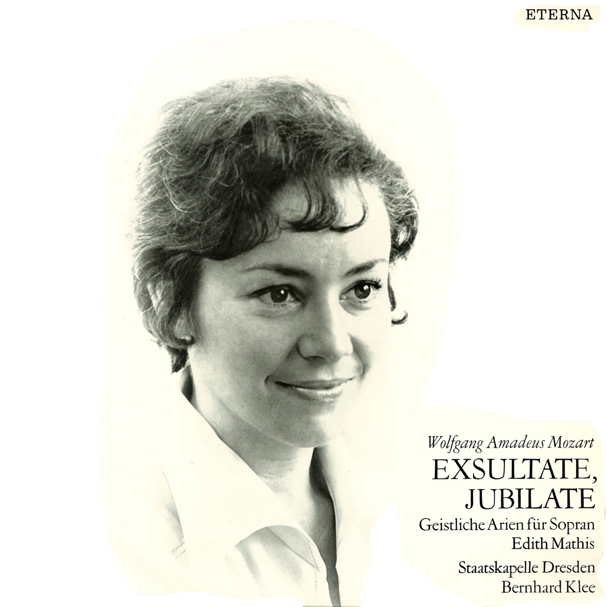 Mozart: Sacred Arias by Edith Mathis, Staatskapelle Dresden & Bernhard Klee album cover