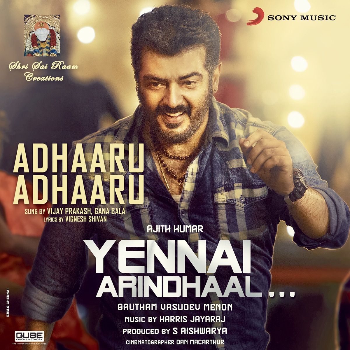 Adhaaru Adhaaru (From "Yennai Arindhaal") - Single by Harris Jayaraj, Vijay Prakash & Gana Bala album cover