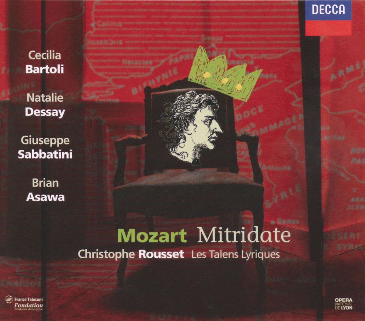 Mozart: Mitridate, re di Ponte by Natalie Dessay, Cecilia Bartoli, Giuseppe Sabbatini, Brian Asawa, Les Talens Lyriques & Christophe Rousset album cover