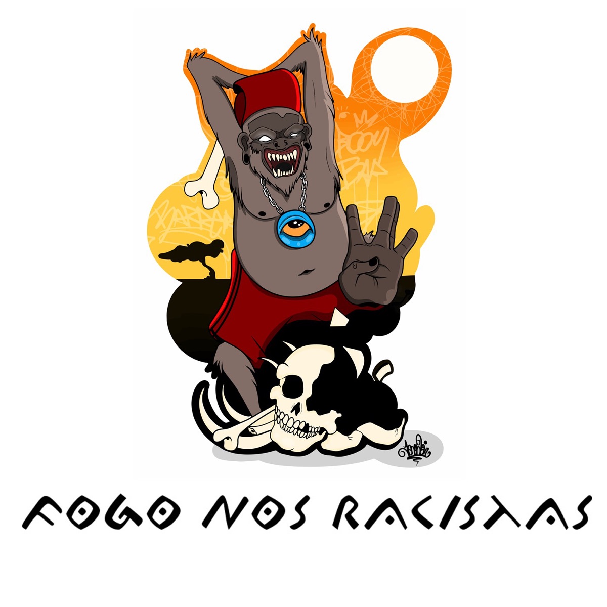 Fogo nos Racistas - Single by La Plaza Rap album cover