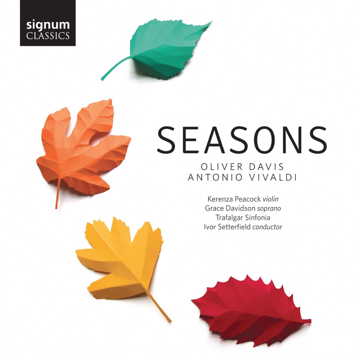 Oliver Davis & Antonio Vivaldi: Seasons by Grace Davidson, Kerenza Peacock & Trafalgar Sinfonia album cover