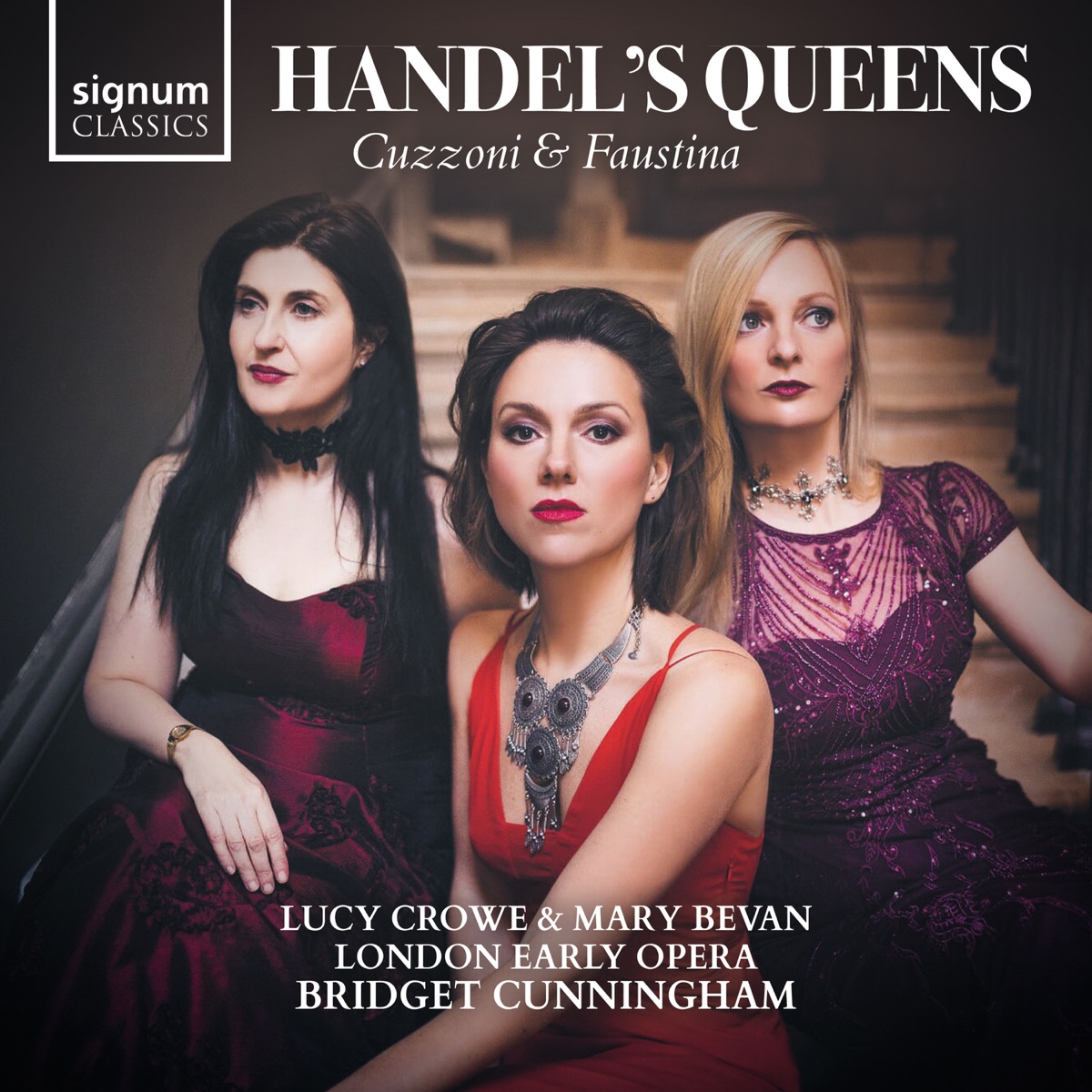Handel's Queens by Mary Bevan, Lucy Crowe, Bridget Cunningham & London Early Opera album cover
