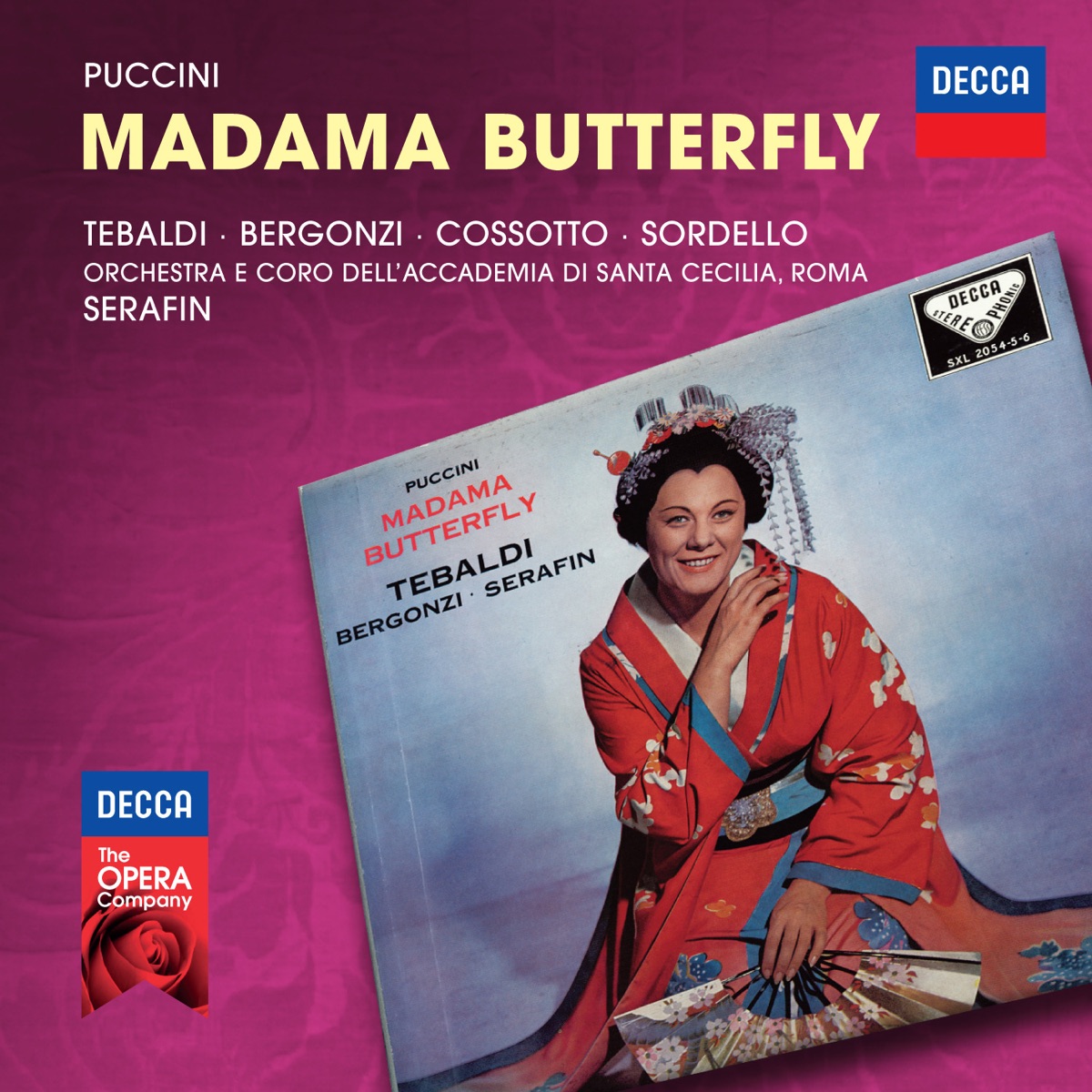 Puccini: Madama Butterfly by Renata Tebaldi, Carlo Bergonzi, Fiorenza Cossotto, Enzo Sordello, Coro Dell'Accademia Nazionale Di Santa Cecilia, Orchestra dell'Accademia Nazionale di Santa Cecilia & Tullio Serafin album cover