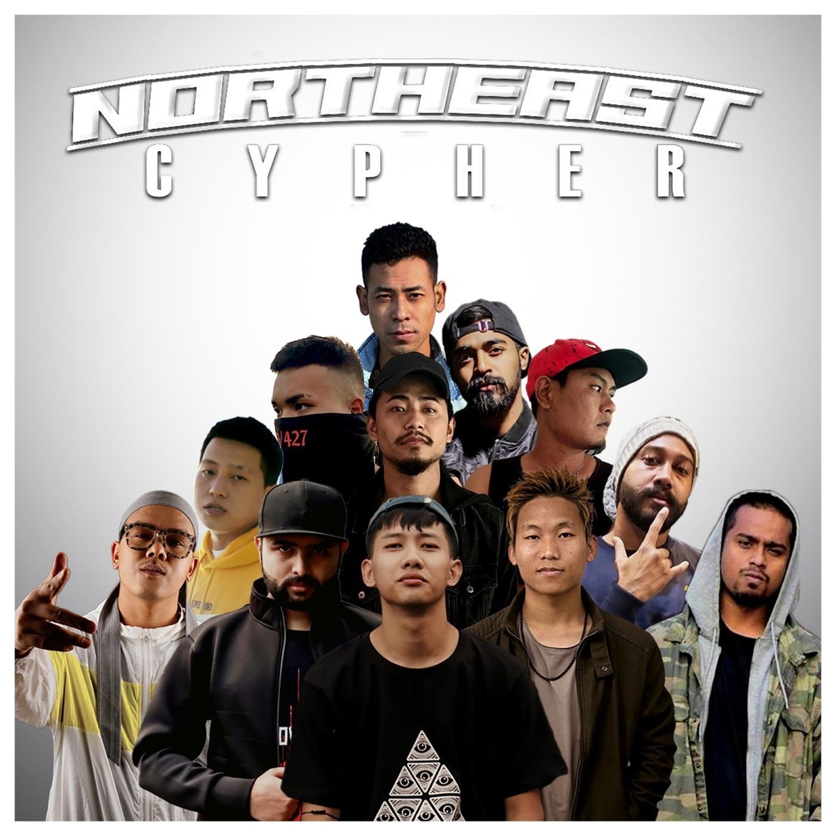 Northeast Cypher - EP by Moksh, K4 Kekho, UNB, Borkung Hrangkhawl, Moko Koza, Yelhomie, Sikdar, Apuia Hnamte, Kabir, Freakyy, Young Dirrt & Jelo album cover