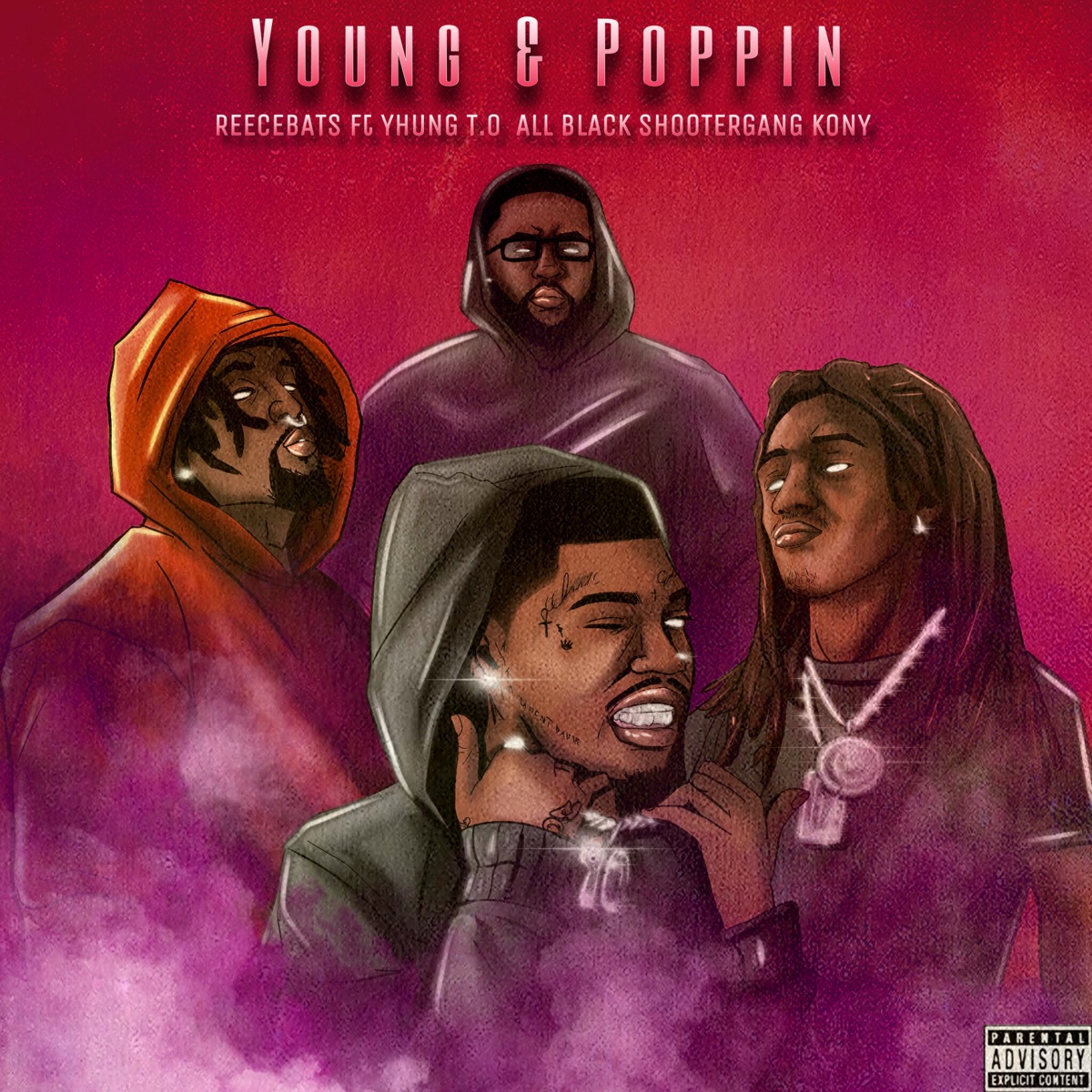 Young & Poppin (feat. Yhung T.O., ALLBLACK & ShooterGang Kony) - Single by Reecebeats album cover