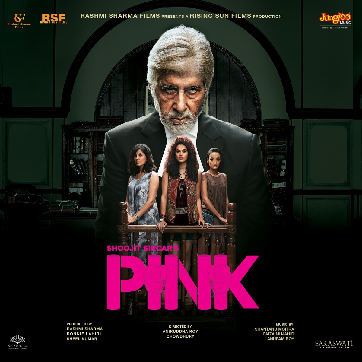 Pink (Original Motion Picture Soundtrack) by Shantanu Moitra, Anupam Roy & Faiza Mujahid album cover