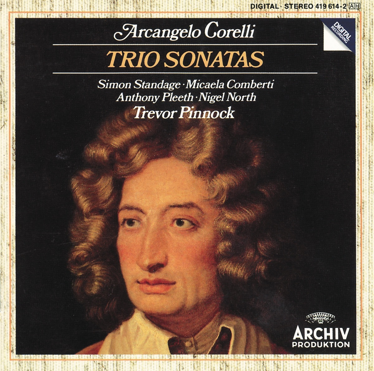 Corelli: Trio Sonatas by Trevor Pinnock, William Pleeth, Simon Standage, Micaela Comberti & Nigel North album cover