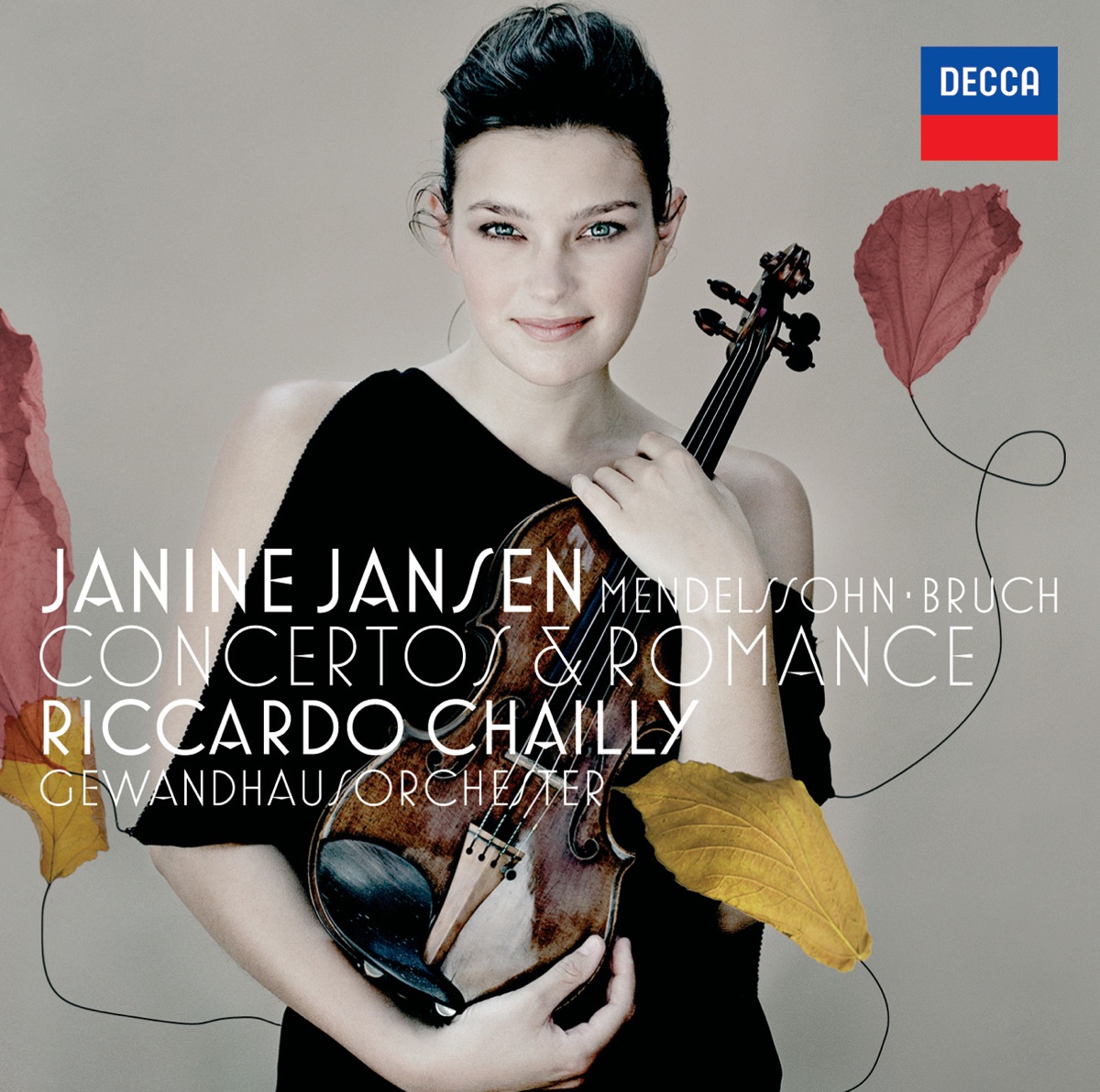 Mendelssohn & Bruch: Concertos & Romance (With Bonus Track) by Janine Jansen, Gewandhausorchester Leipzig & Riccardo Chailly album cover