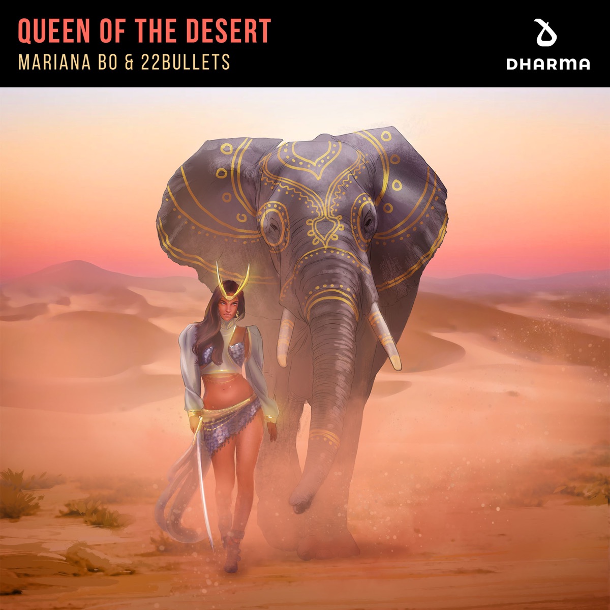 Queen Of The Desert - Single by Mariana BO & 22Bullets album cover