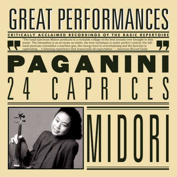 Paganini: 24 Caprices for Solo Violin, Op. 1 by Midori album cover