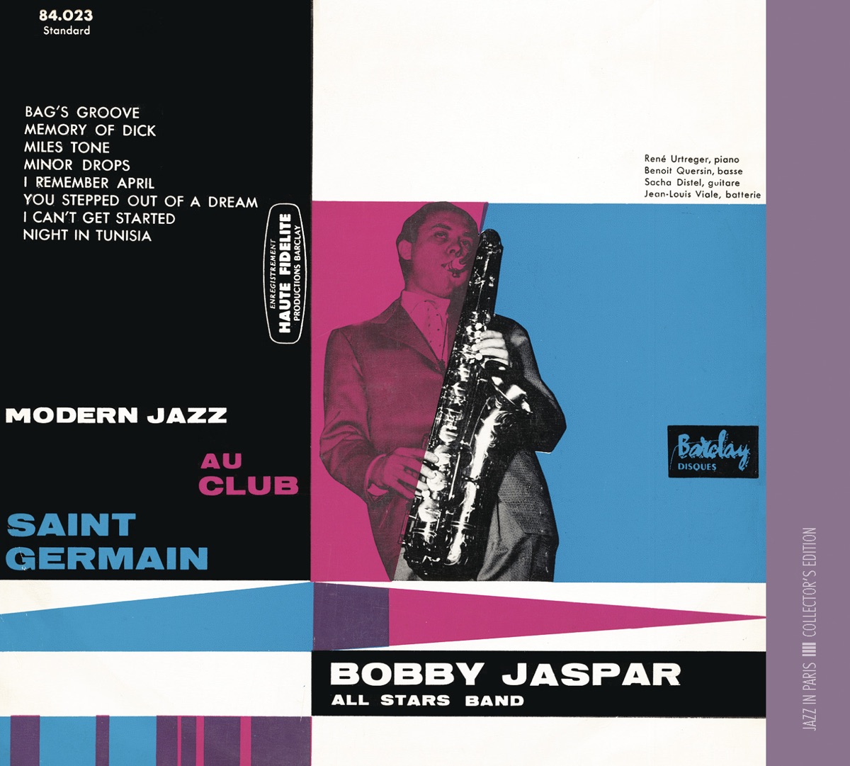 Modern Jazz Au Club Saint Germain by Bobby Jaspar album cover
