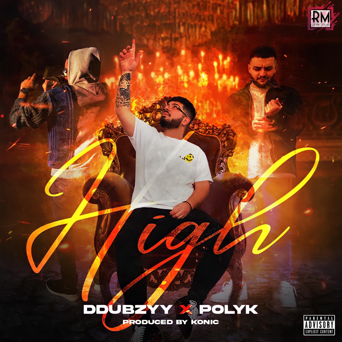 High (feat. POLYK & Konic) - Single by Ddubzyy album cover