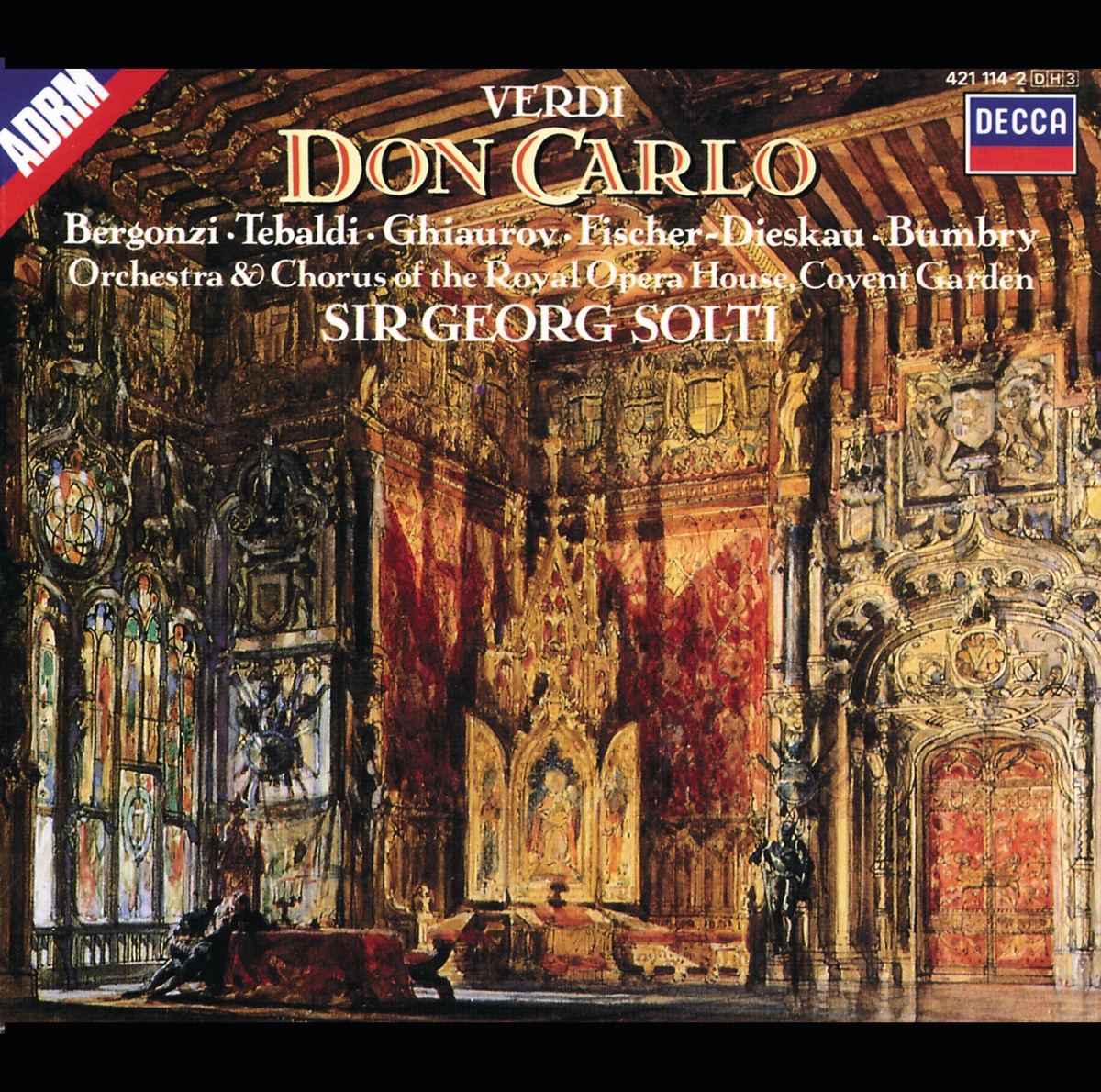 Verdi: Don Carlo by Renata Tebaldi, Chorus of the Royal Opera House, Covent Garden, Dietrich Fischer-Dieskau, Grace Bumbry, Nicolai Ghiaurov & Sir Georg Solti album cover