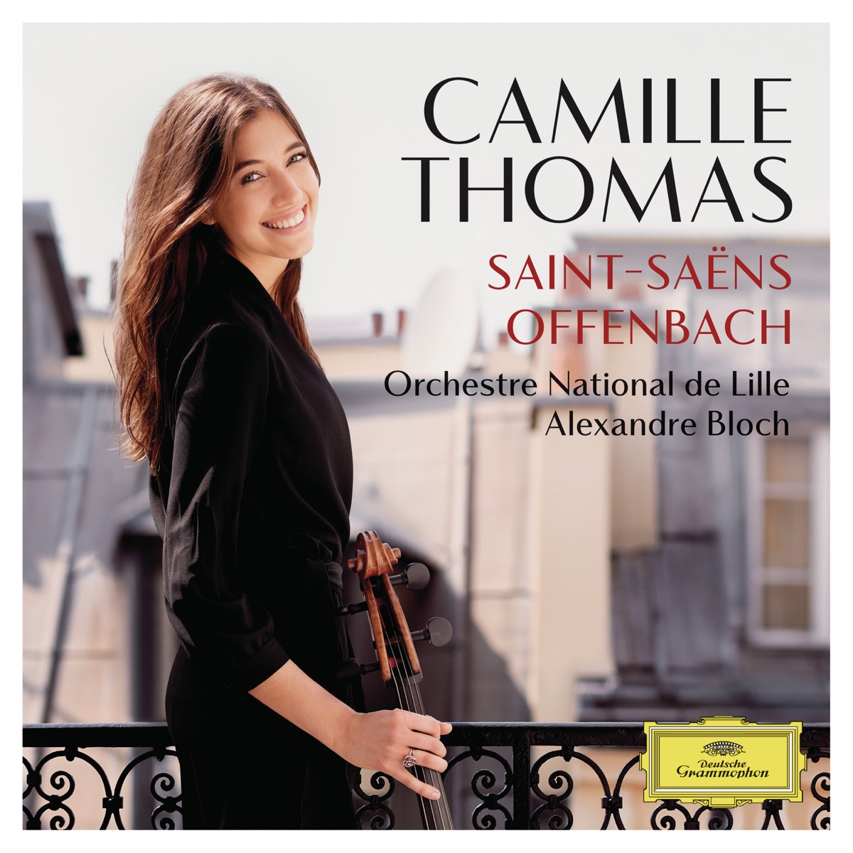 Saint-Saëns & Offenbach: Music for Cello & Orchestra by Camille Thomas, Orchestre National de Lille & Alexandre Bloch album cover