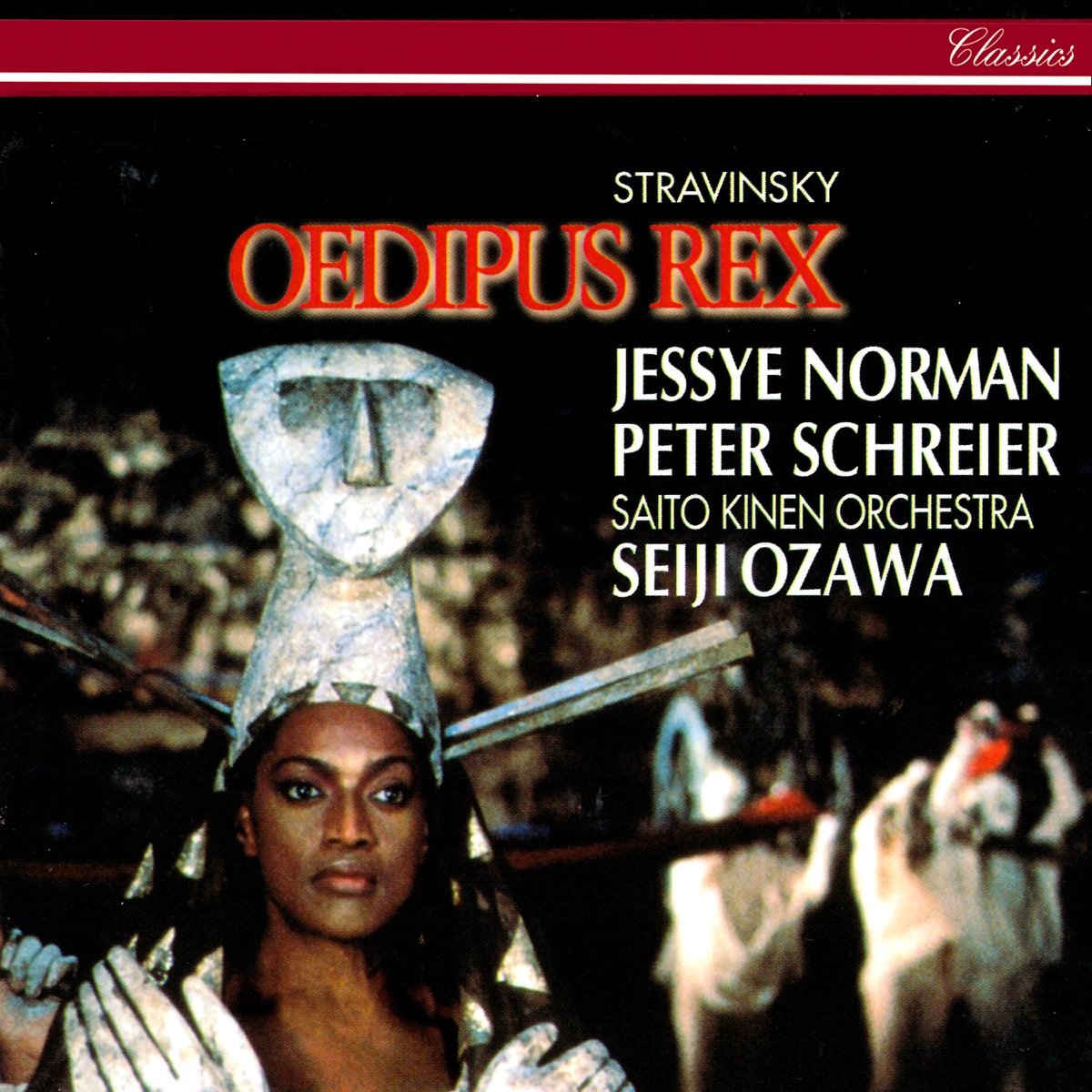 Stravinsky: Oedipus Rex by Seiji Ozawa, Jessye Norman, Peter Schreier, Bryn Terfel & Saito Kinen Orchestra album cover