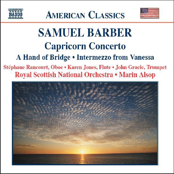 Barber: Capricorn Concerto by John Gracie, Karen Jones, Marin Alsop, Royal Scottish National Orchestra & Stephane Rancourt album cover