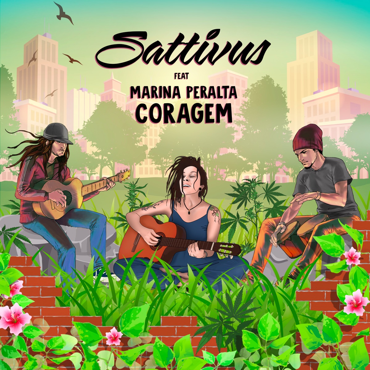 Coragem (feat. Marina Peralta) - Single by Sattivus album cover