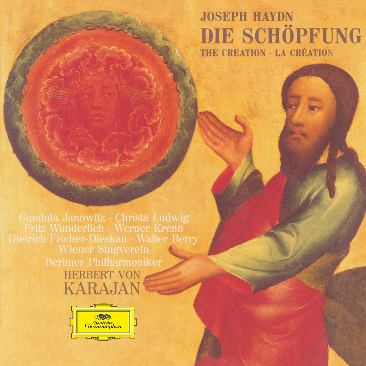 Haydn: Die Schöpfung (The Creation), Hob. XXI:2 by Berlin Philharmonic, Herbert von Karajan & Wiener Singverein album cover