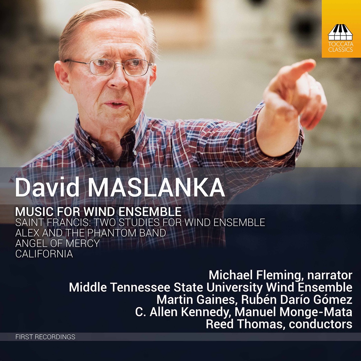 David Maslanka: Music for Wind Ensemble by Middle Tennessee State University Wind Ensemble album cover
