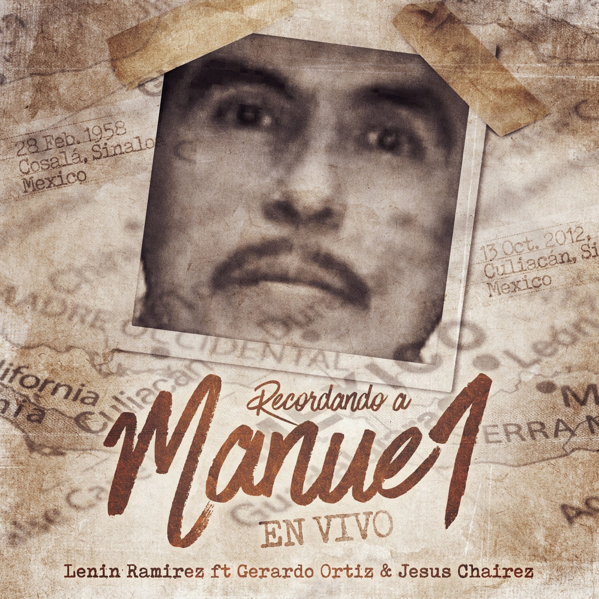 Recordando A Manuel (En Vivo) [feat. Gerardo Ortíz & Jesus Chairez] - Single by Lenin Ramírez album cover
