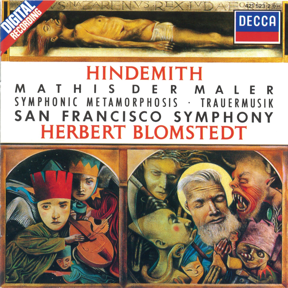 Hindemith: Symphonie 'Mathis der Maler' / Trauermusik / Symphonic Metamorphosis by San Francisco Symphony & Herbert Blomstedt album cover