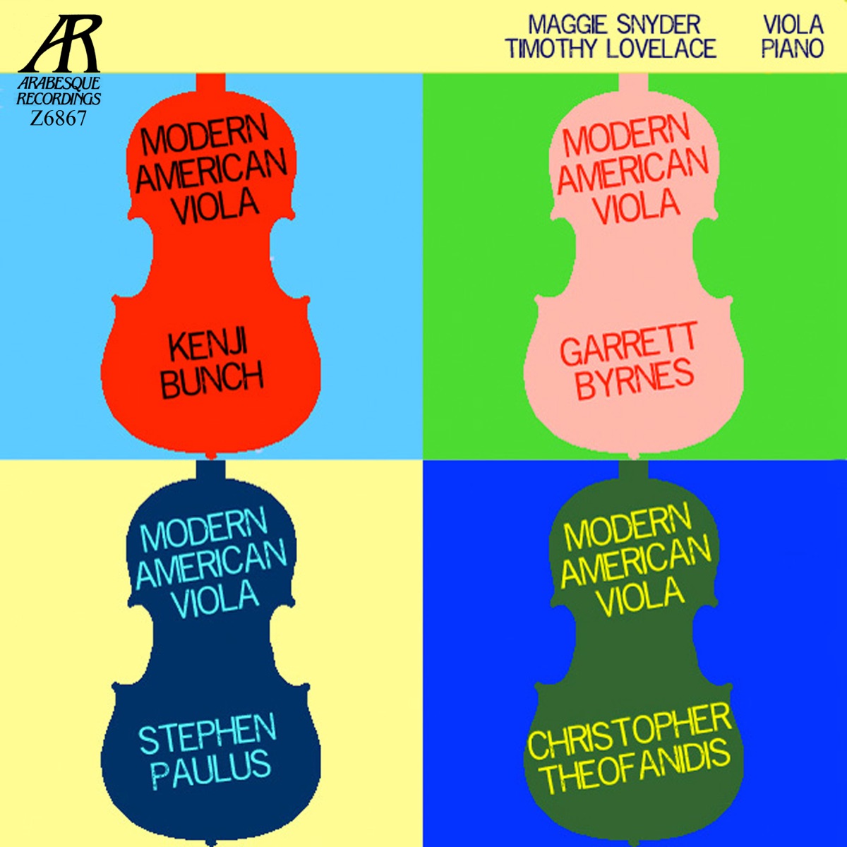 Modern American Viola Music by Maggie Snyder & Timothy Lovelace album cover