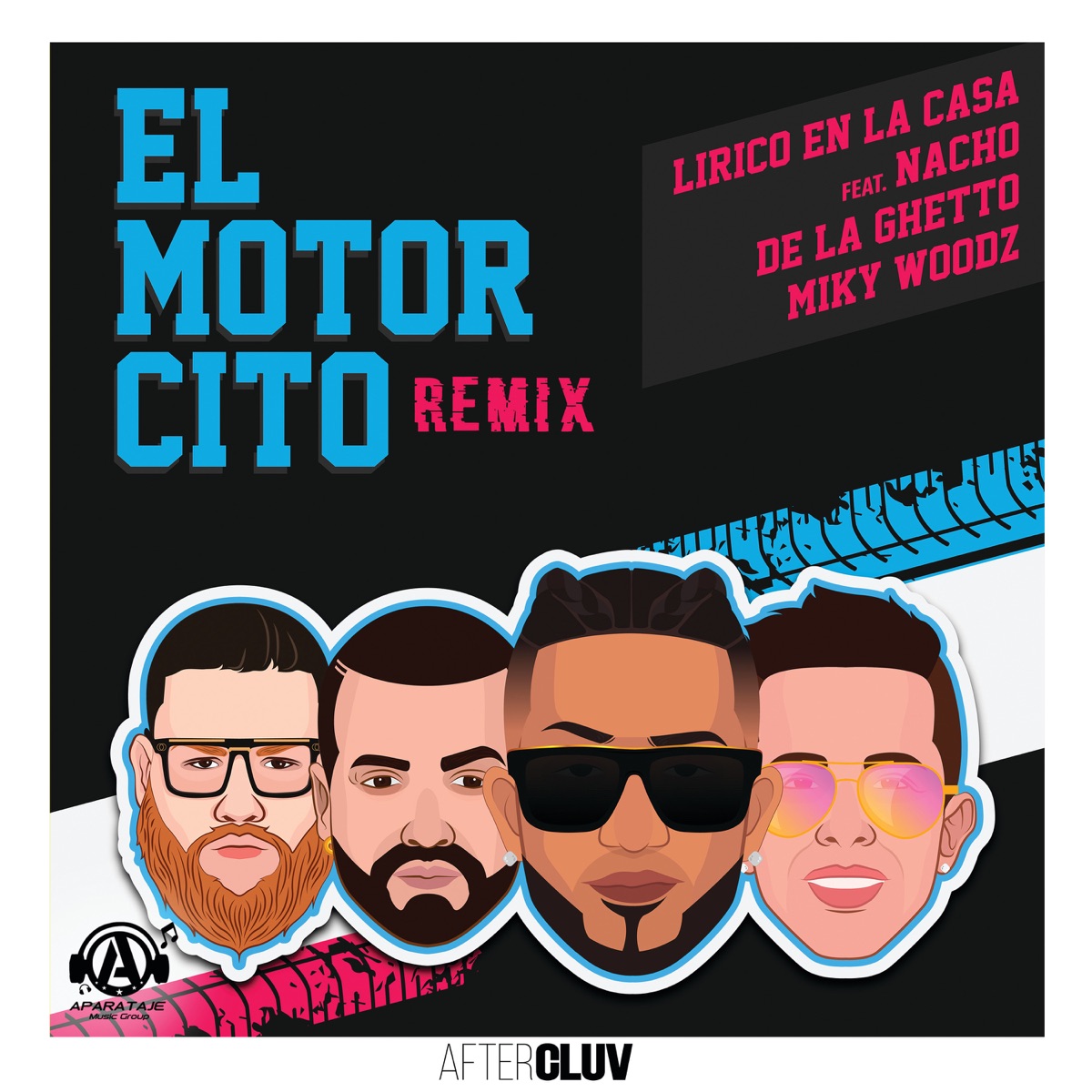 El Motorcito (Remix) [feat. De La Ghetto, Nacho & Miky Woodz] - Single by Lirico En La Casa album cover