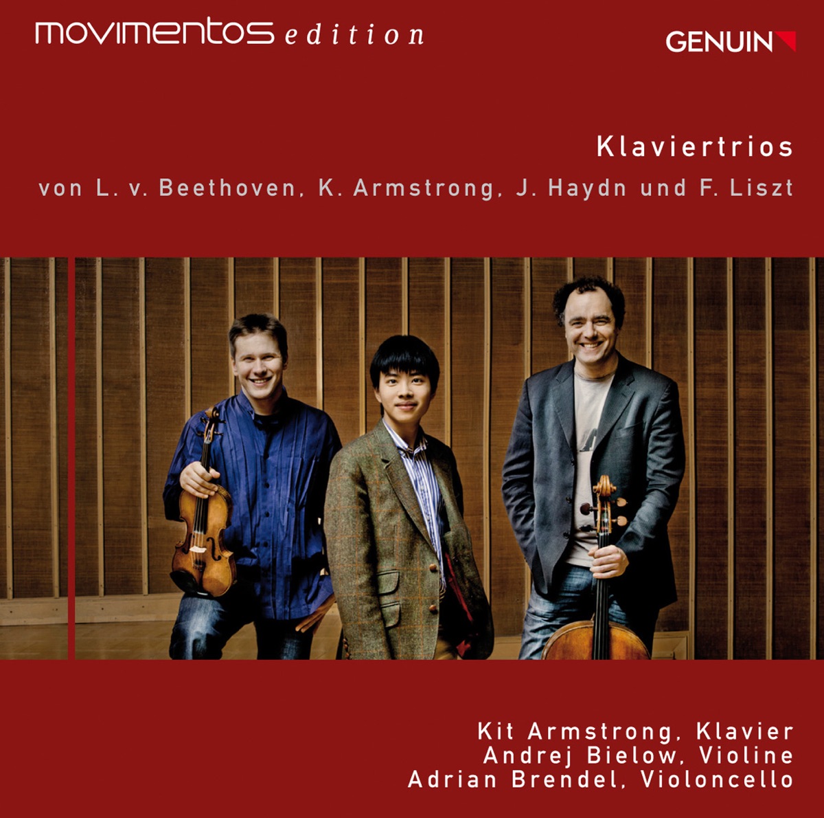 Beethoven, Armstrong, Haydn & Liszt: Piano Trios (Movimentos Edition) by Kit Armstrong, Adrian Brendel & Andrej Bielow album cover