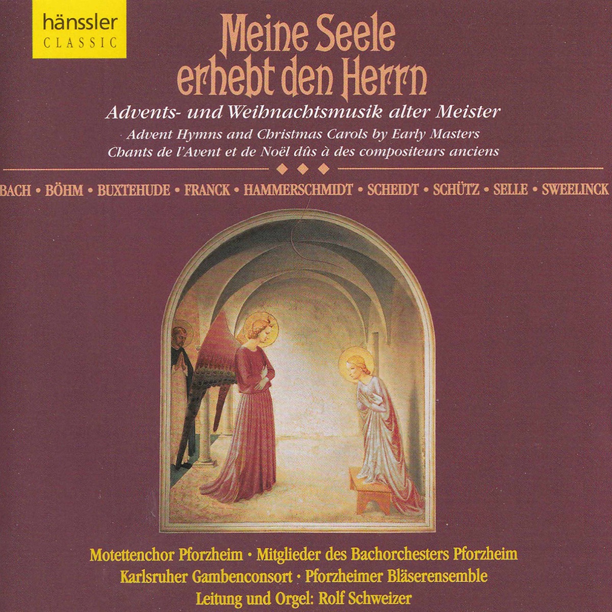 Meine Seele erhebt den Herrn by Motettenchor Pforzheim, Gamben-Consort Karlsruhe & Isolde Kittel-Zerer album cover