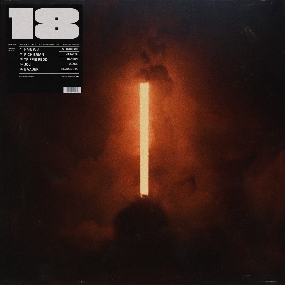 18 - Single by Kris Wu, Rich Brian, Joji, Trippie Redd & Baauer album cover