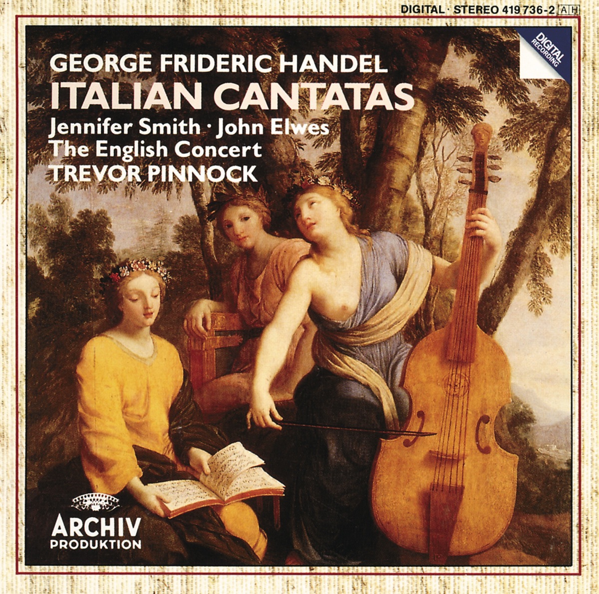Handel: Italian Cantatas by Jennifer Smith, John Elwes, The English Concert & Trevor Pinnock album cover