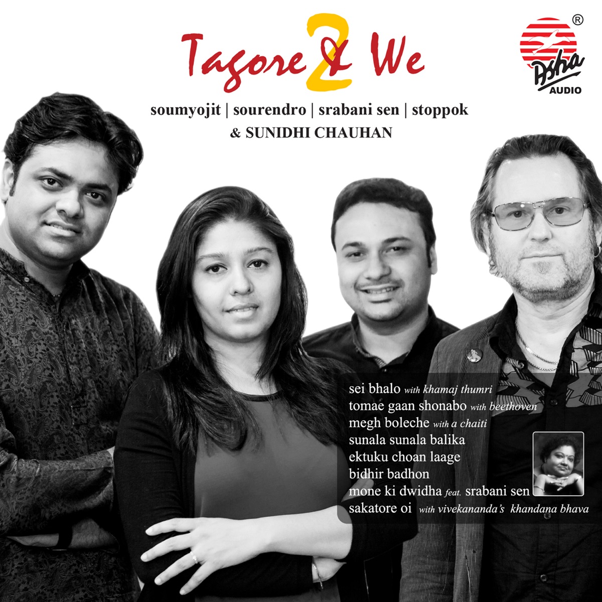 Tagore & We 2 by Sunidhi Chauhan, Soumyojit Das & Srabani Sen album cover