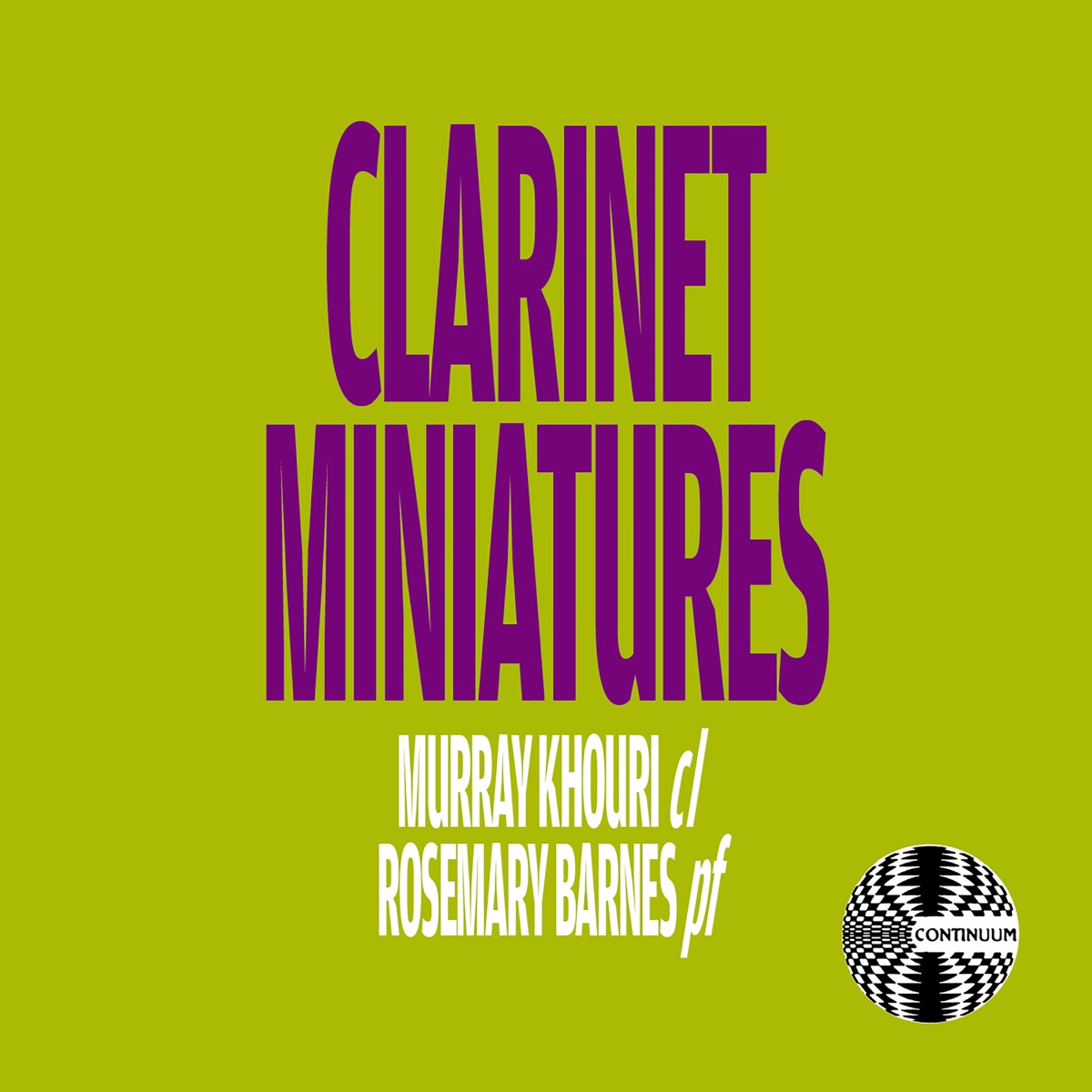 CLARINET MINIATURES by Murray Khouri & Rosemary Barnes album cover