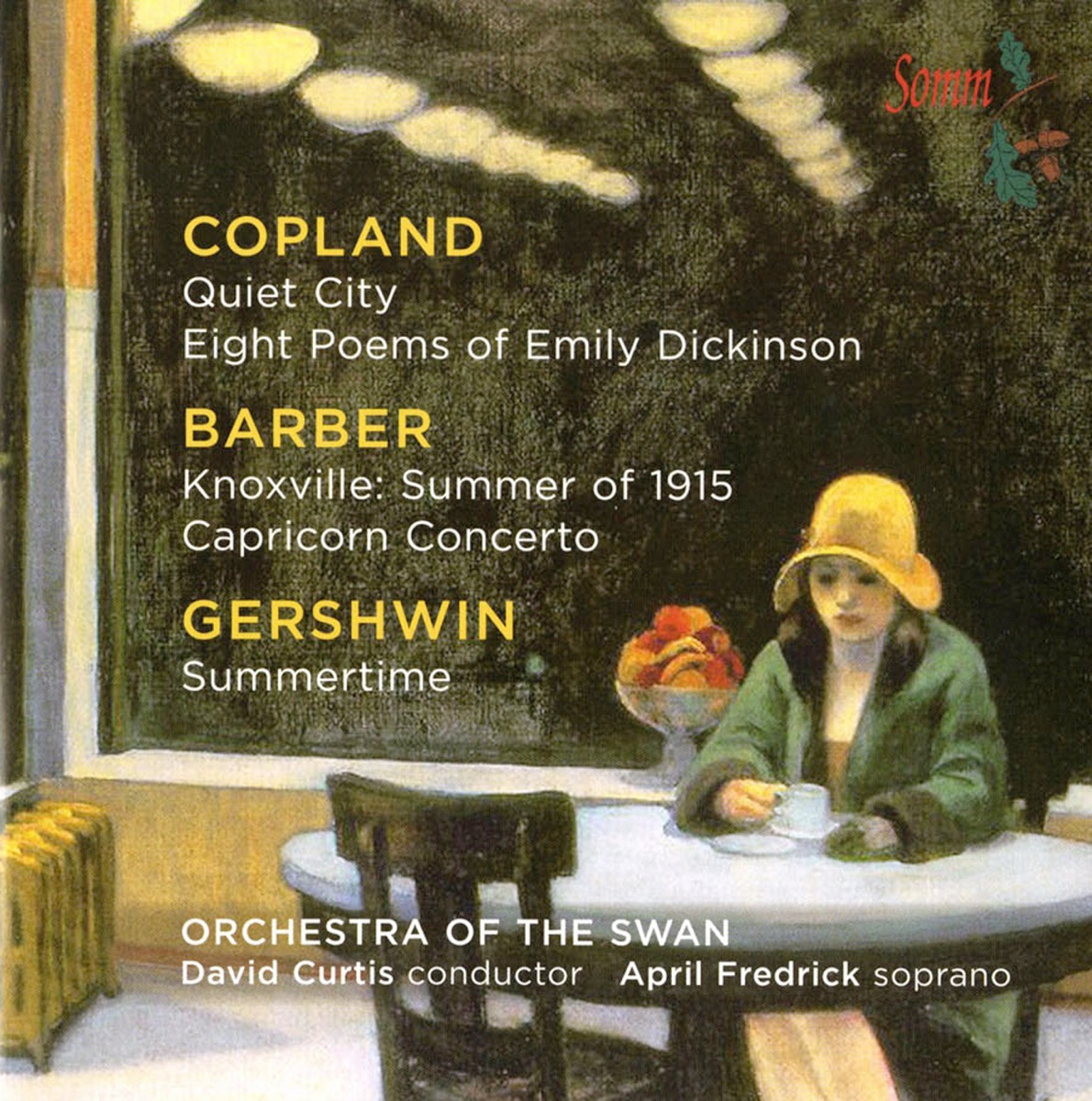 Copland: Quiet City - Barber: Knoxville, Summer of 1915 - Gershwin: Summertime by April Fredrick, Orchestra of the Swan & David Curtis album cover