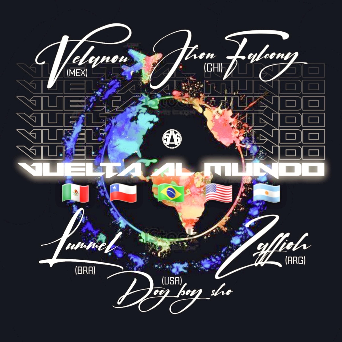Vuelta Al Mundo (feat. Velanou, Lummel, Zaffioh & Dog Boy Sho) - Single by Jhon Falcony album cover