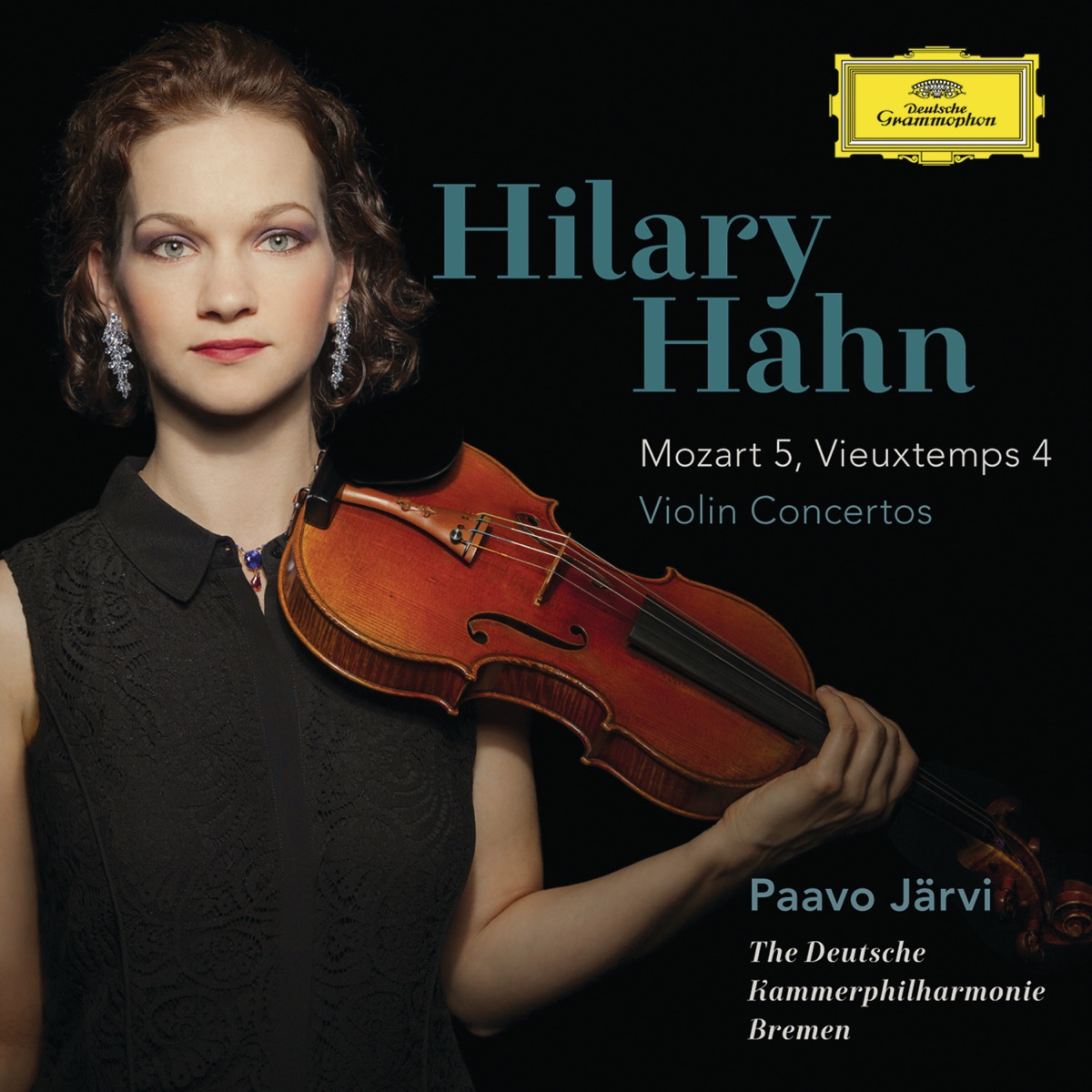 Mozart: Violin Concerto No. 5 in A Major, K. 219 - Vieuxtemps: Violin Concerto No. 4 in D Minor, Op. 31 (Bonus Track Version) by Hilary Hahn, The Deutsche Kammerphilharmonie Bremen & Paavo Järvi album cover