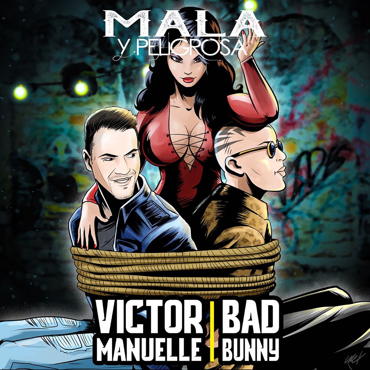 Mala y Peligrosa - Single (feat. Bad Bunny) - Single by Victor Manuelle album cover artwork