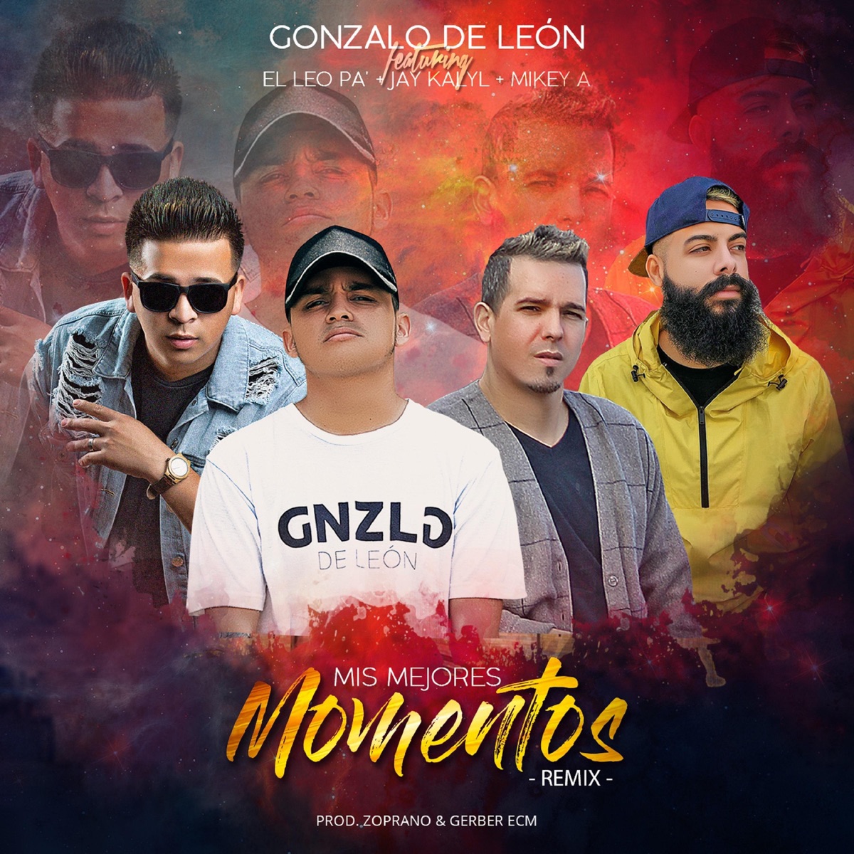 Mis Mejores Momentos (Remix) [feat. El Leo Pa', Jay Kalyl & Mikey A] - Single by Gonzalo de León album cover
