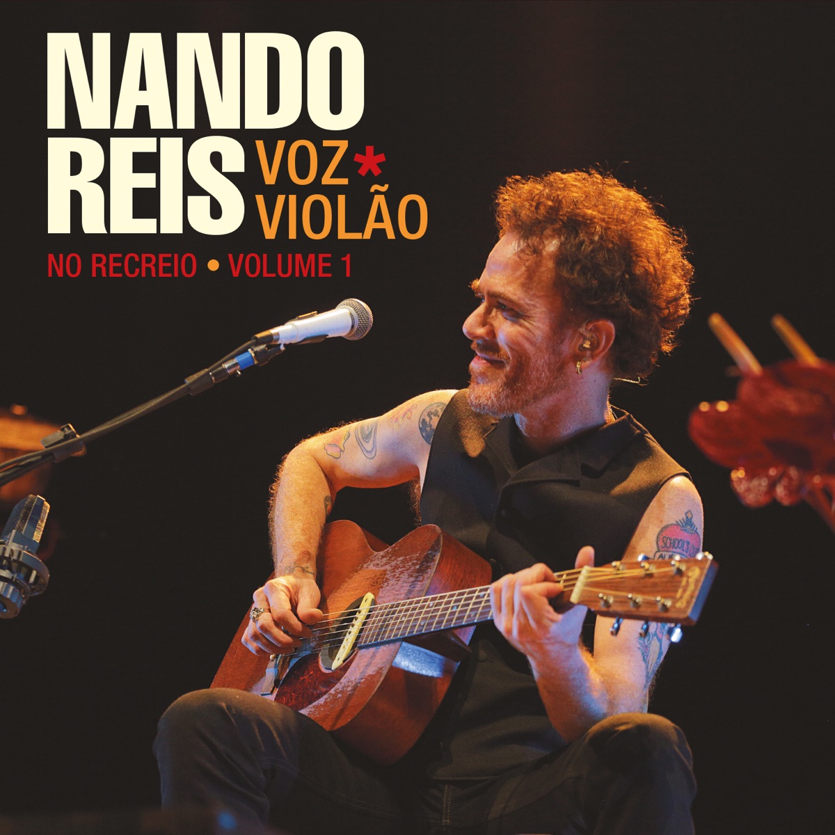 Voz e Violão: No Recreio, Vol. 1 (Ao Vivo) by Nando Reis album cover